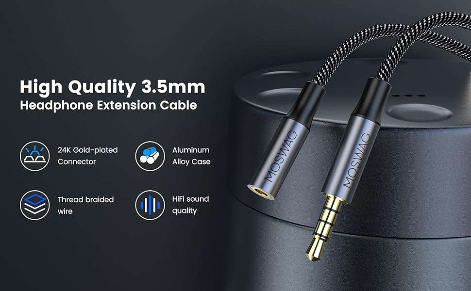 4 pole 3.5mm extension