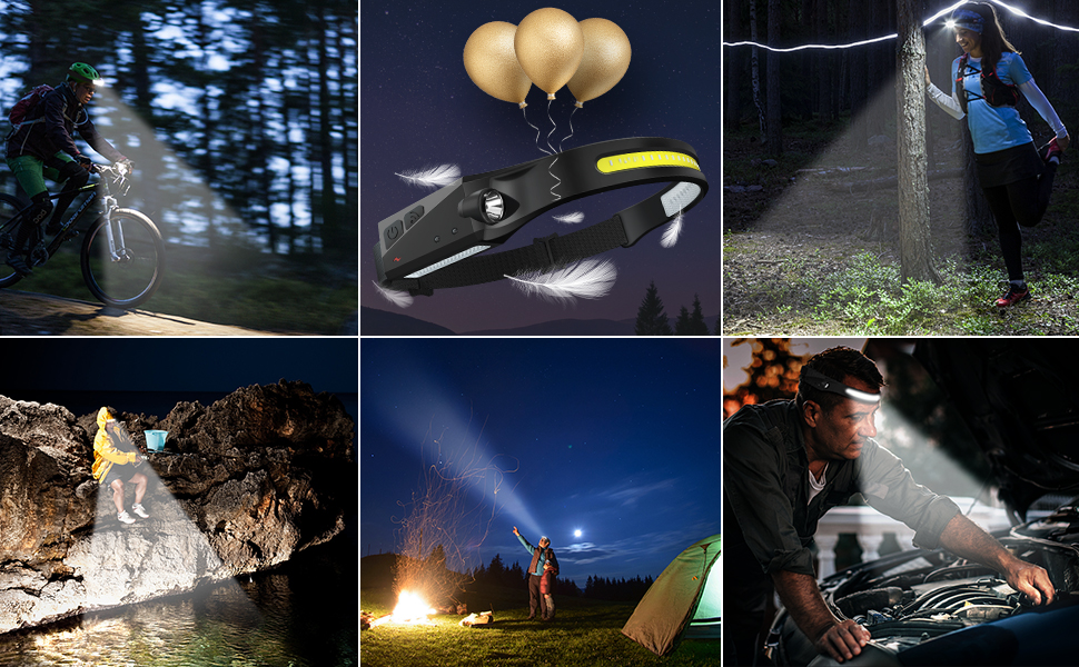 head lamps outdoor led rechargeable