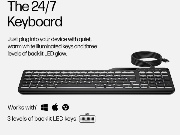 hp wireless keyboard computer key-board usb-nano-receiver ergo silent compact accessories numeric