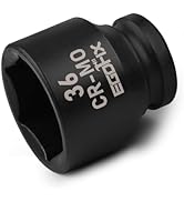 EGOFIX 1/2" Drive Standard Impact Socket, 36mm Metric Socket, Axle Nut Socket Heat-Treated CR-MO ...