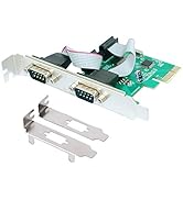 PCIE 2 Port Serial Expansion Card PCI Express to Industrial DB9 Serial / RS232 COM Port Adapter 1...