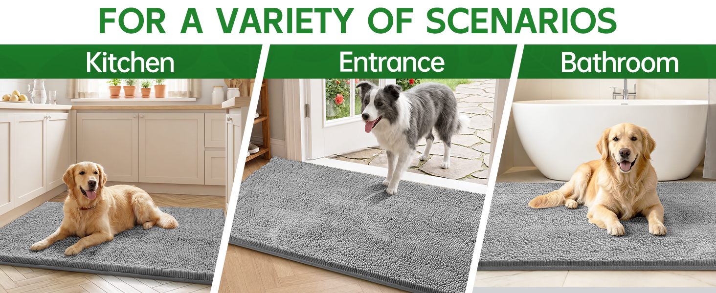 100pointONE Dog Door Mat for Muddy Paws