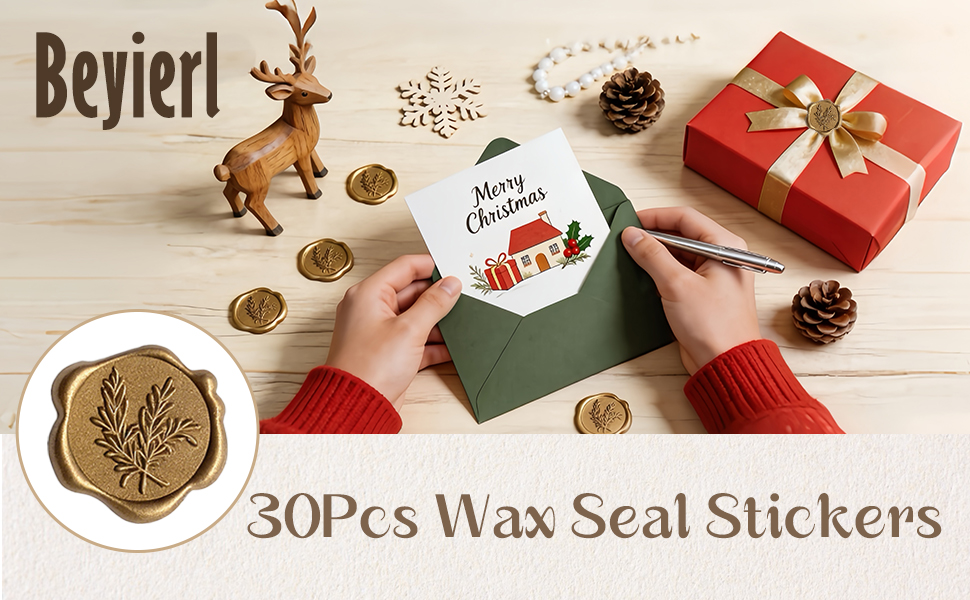 You’ll receive 30 pieces of self-adhesive wax seal stickers.
