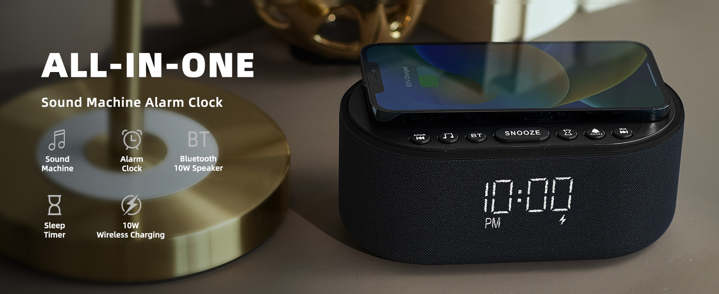 alarm clock with wireless charging