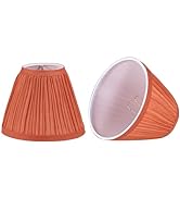 Aspen Creative 51517-2, Hardback Empire Transitional Clip-On Chandelier Lamp Shade, Mushroom Plea...