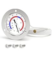 BOGERDACK -40 to 65 ? / -40 to 20? Capillary Design Refrigeration Thermometer, 2" Dial Size, 48" ...