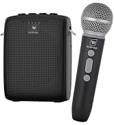WinBridge Wireless Voice Amplifier with Microphone for Teachers, Portable PA System with Bluetoot...