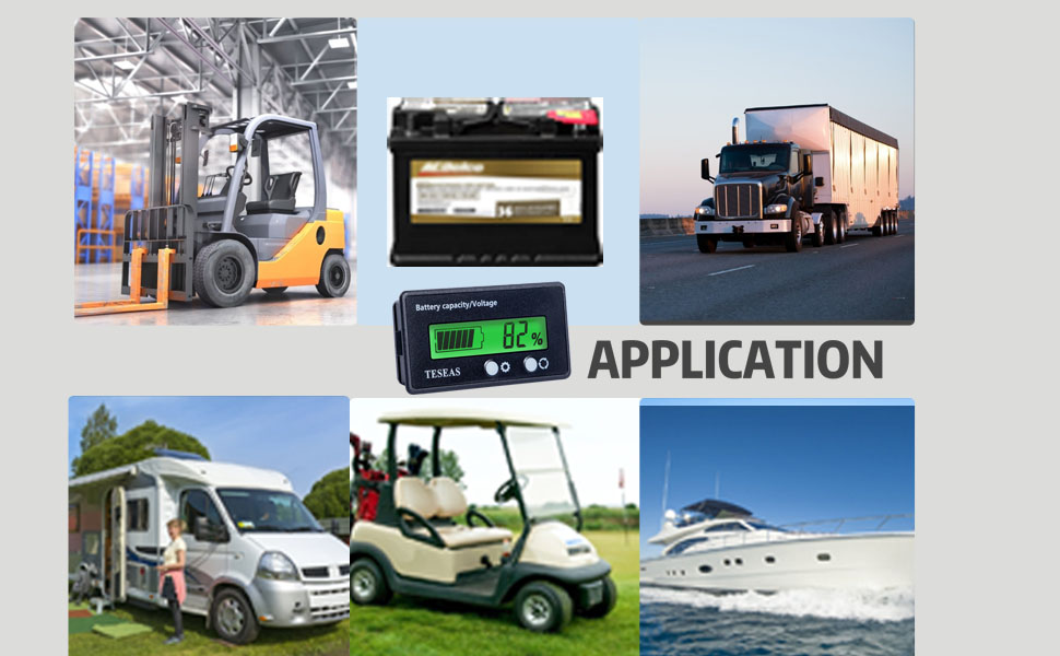 Motorcycle Golf cart Battery Meter Digital Battery Capacity Remaining Capacity Percentage Tester 