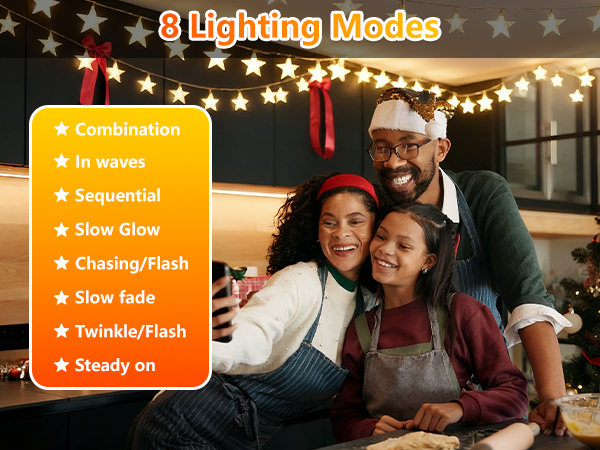 Twinkle Star 33FT Star String Lights