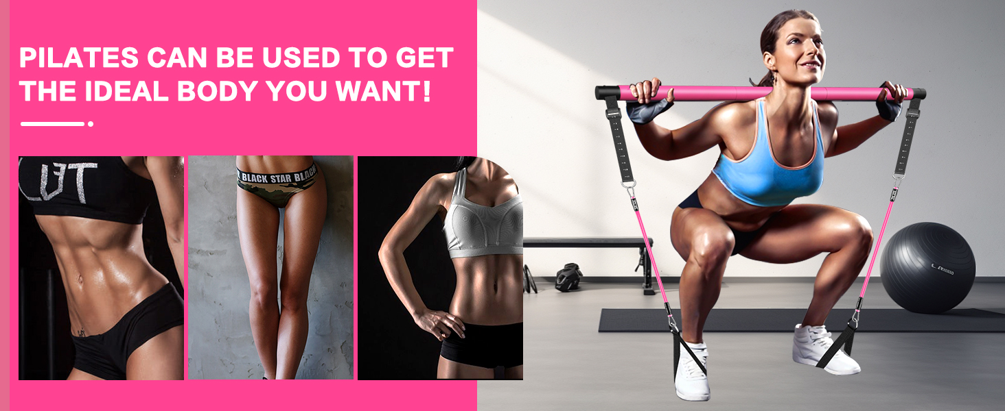 Portable Pilates bar ,pilates bar kit,strength training equipment,home workout equipment for men