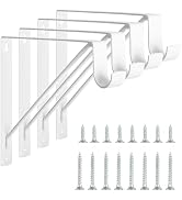 KOVOSCH 4 Pack Heavy Duty Closet Shelf &amp; Rod Brackets, Wall Mounted Closet Shelf Brackets, 11 x 1...