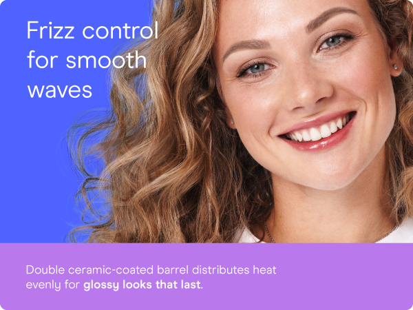 Conair ceramic curling iron hair curler 1 inch barrel styling even heat dual voltage heat settings