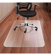 Kuyal Office Chair Mat for Hardwood Floor, 36'' x 48'' Rectangle Transparent Desk Thick Durable C...
