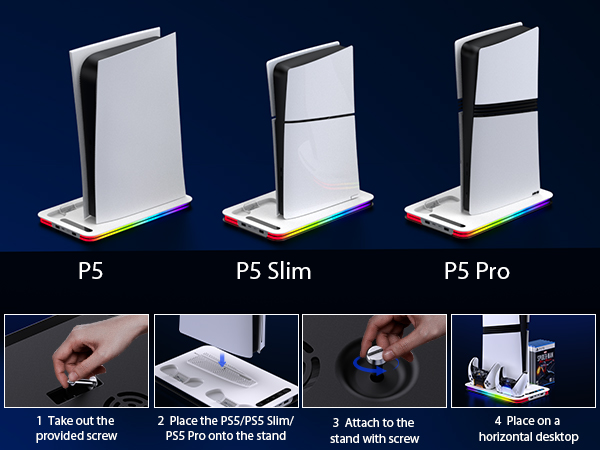 PS5 Cooling Station for PS5/Slim/Pro PS5/Slim/Pro Stand and Cooling Station