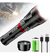 SKYFIRE Brightest Flashlights High Lumens with Ignition Lens,20000mAh Super Bright Rechargeable F...