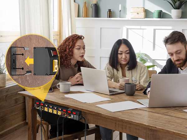 garage power strip with switches, heavy duty power strip, long power strip