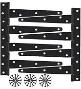 AYAYGD 8 Pack T Hinges 10 Inch, Heavy Duty T-Strap Shed Door Hinges, Black Outdoor Tee Hinge for ...