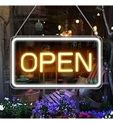 Super Bright Open Sign 16"x 9", High Visibility LED Open Signs for Business, Dimmable Open Neon S...