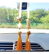 Buddha Hanging Car Charm Car Mirror Hanging Accessories, Tassels Rear View Mirror Accessories Car...