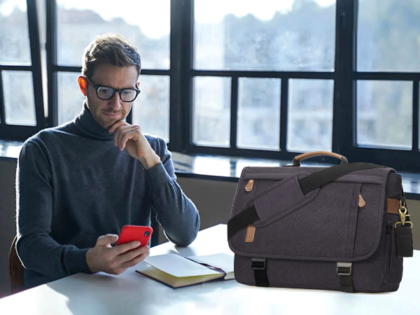 canvas laptop messenger bag men