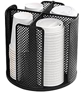 Honlibey Cup and Lid Organizer Cup Dispenser Coffee Cup Organizer Paper Cup Holder Rotating for B...