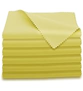 AAwipes Trumpet Cleaning Cloths Microfiber 12"x12" (6-Pack, Yellow) Plush Polishing Cloths for Mu...
