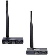 Wireless HDMI Transmitter and Receiver, 5.8GHz Wireless HDMI Extender 656Ft/ 200M Up to 1080P@60h...