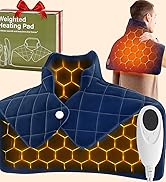 Weighted Heating Pad for Neck Shoulders and Back, Birthday Christmas Gifts for Women Dad Mom, Ins...