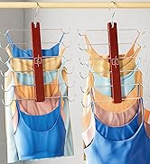 MORALVE European Beechwood Tank Top Hangers - 2 Pack - Space Saving Sports Bra Hanger for Closet ...