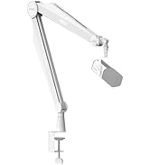 IXTECH Microphone Boom Arm White Mic Arm for Blue Yeti Shure Sm7b Hyperx QuadCast Rode Mic Stand ...