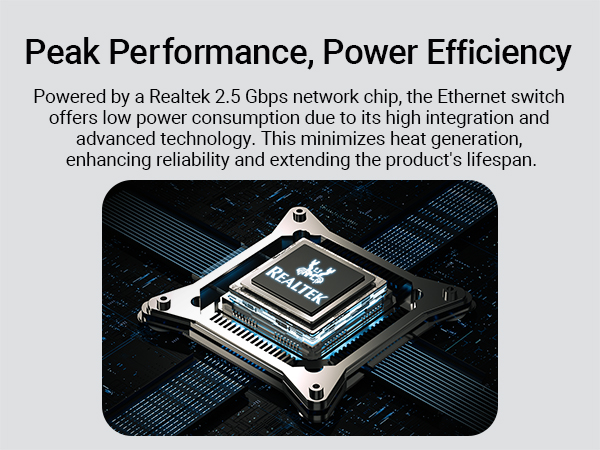 High Performance Realtek Chip with High-Integration Design Ensures Lower Power Consumption