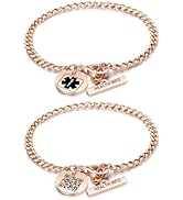 Theluckytag Upgraded QR Code Medical ID Bracelets for Women Medical Alert Bracelet - Sterling Sil...