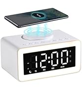 Keweiwo Digital Clock Bluetooth Speaker Alarm Clock with Wireless Charging, Dual Alarm, LED Night...