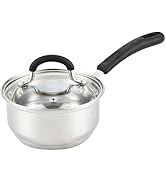 Cook N Home Professional Stainless Steel Saucepan with Lid, 1 Quarts, Silver