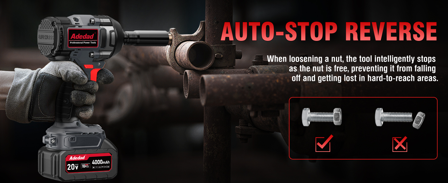 battery impact gun 1/2 drive high torque