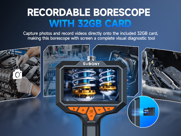 borescope camera with light