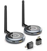 AIMIBO 5.8G Wireless HDMI Transmitter and Receiver, 4K Decode 1080P@60Hz | 656FT Long Distance Sy...