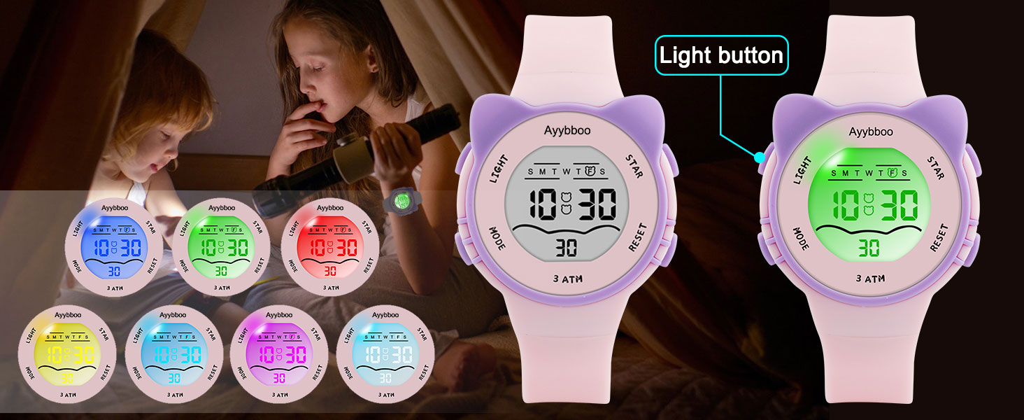 Colorful Lights Kids Watch