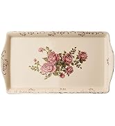 YOLIFE Ceramic Rose Serving Tray, Decorative Platter for Tea Party - 13.5 inch