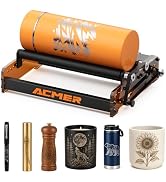 ACMER M3 Laser Rotary Roller, 360° Y-Axis Rotary Module for Cylindrical Engraving, Adjustable 6–1...