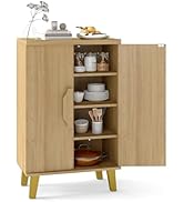 Giantex Sideboard Buffet Cabinet, Kitchen Storage Cabinet with Double Doors &amp; Removable Shelves, ...