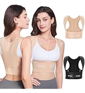 Fit Geno Posture Corrector for Women Invisilite: Invisible Lightweight Back Brace for Neck Should...