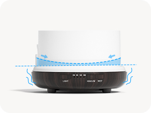 curved tank design, less residual water