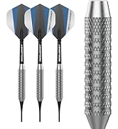 Accudart Soft Tip Dart Set 1.0 - Nickel Plated Steel Barrel - Knurled Patterned Grip - Polycarbon...