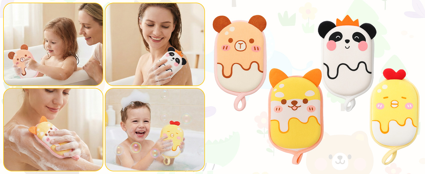 Cartoon Shower Pouf