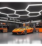 SLARY LED Hexagon Garage Lights, 24 Pack Car Garage Light Tubes, 192W, 23040LM, 6500K Super Brigh...