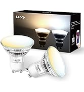 Lepro GU10 Smart LED Light Bulbs, Compatible with Alexa &amp; Google Assistant, Dimmable with App, 50...