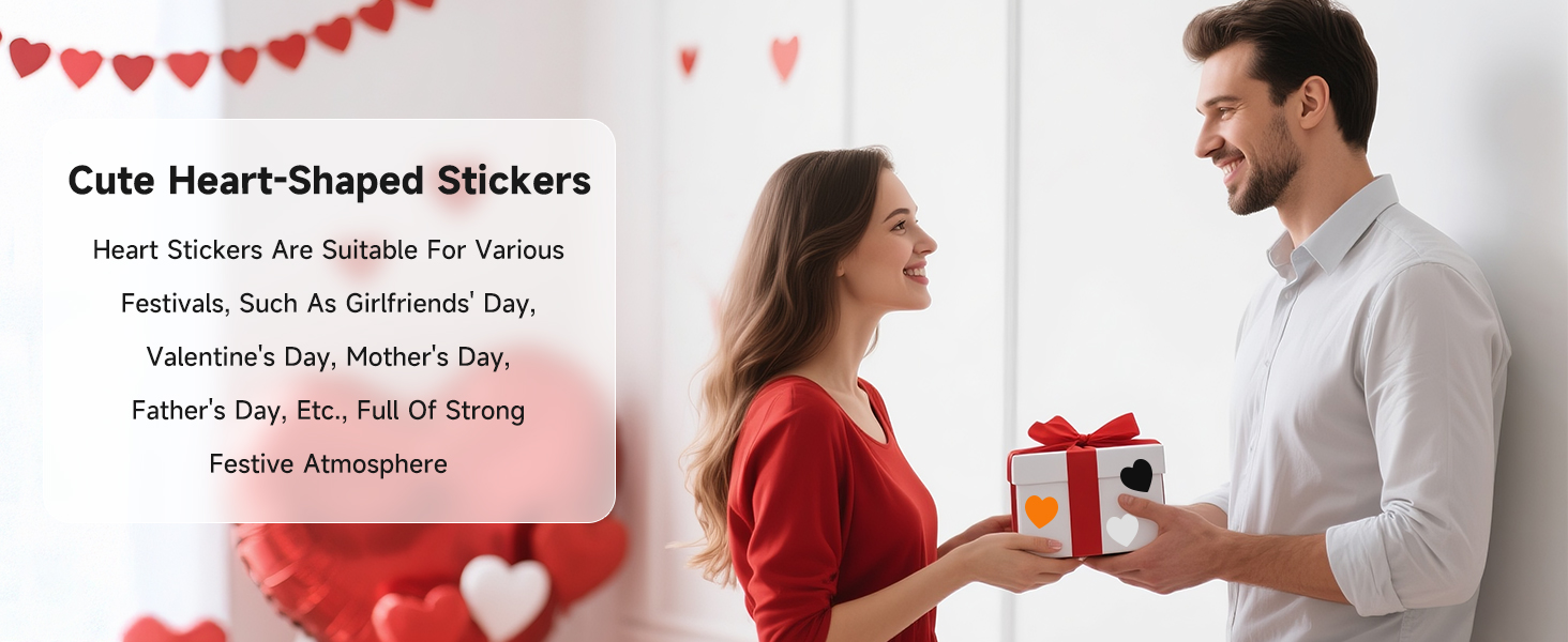 happy Valentines day heart stickers