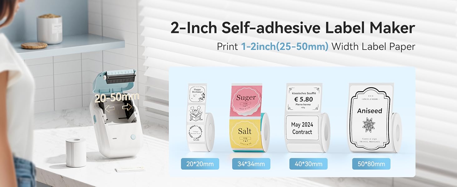 print 1-2inch width label paper