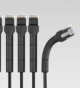 Everest Media Solutions Rotateble Ultra-Slim Patch Cord UTP Ca6A 1.5ft BLKe 10's Set per Box